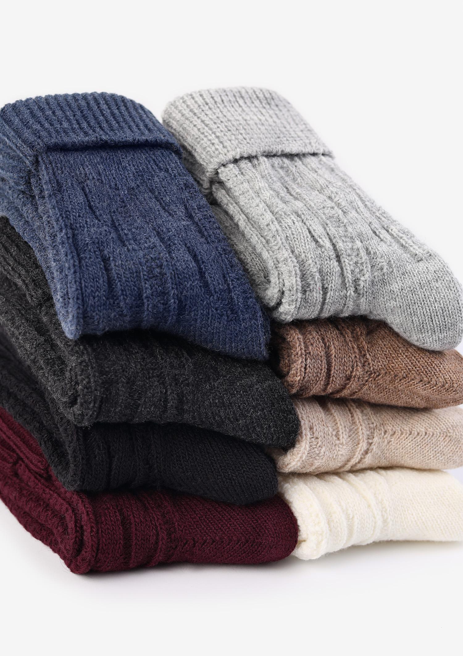 Skarpety damskie ciepłe z wełną czarne