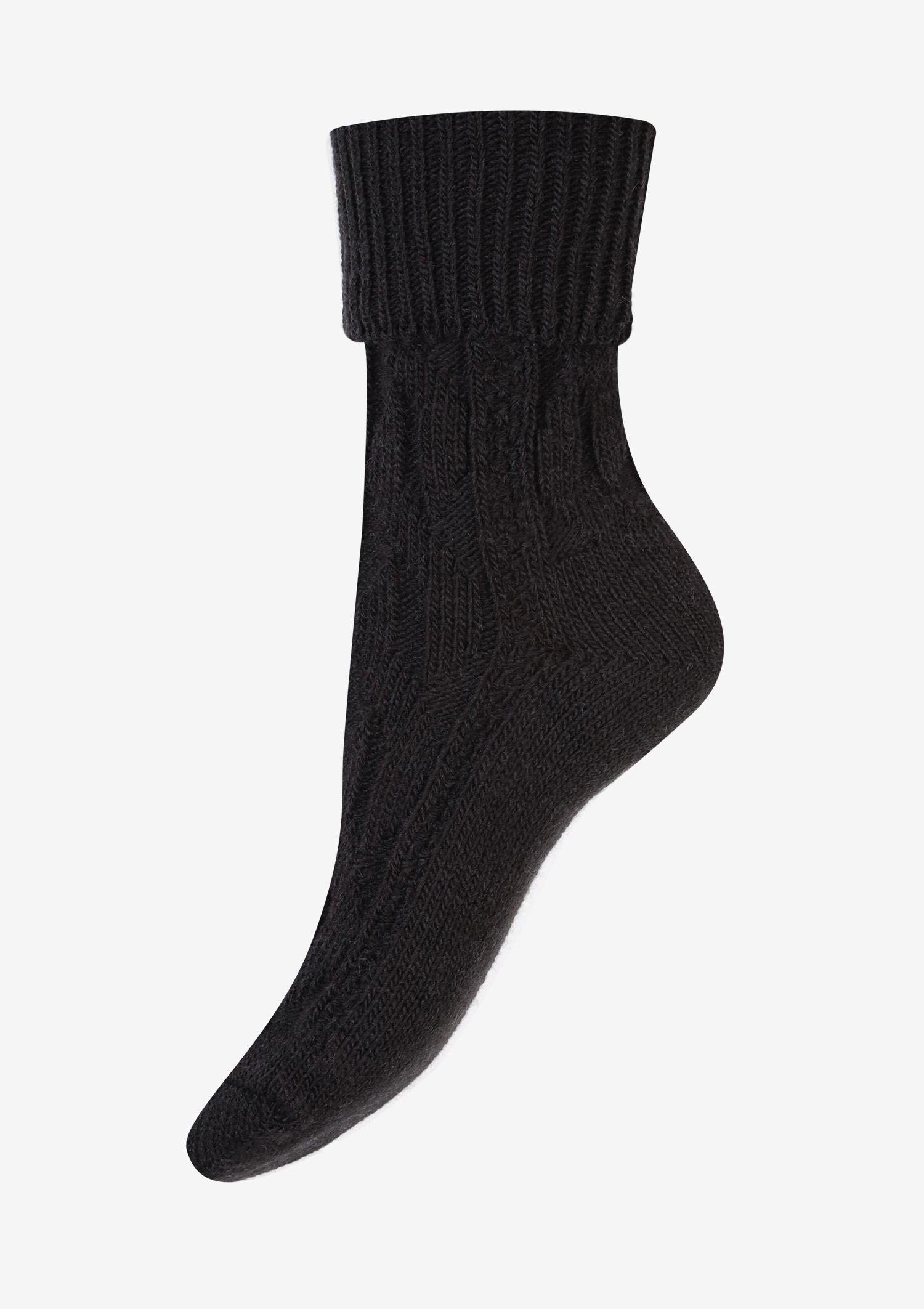 Skarpety damskie ciepłe z wełną czarne