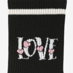 Skarpetki damskie ze ściągaczem LOVE czarne