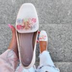 Mokasyny z kamieniami Madam Malio beżowe