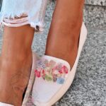 Mokasyny z kamieniami Madam Malio beżowe