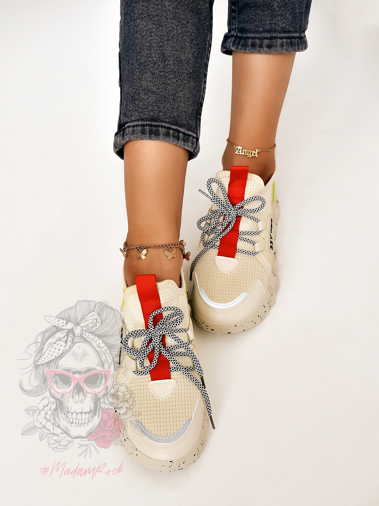 Buty sportowe Madam Balm beżowe