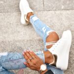 Buty sportowe Madam Upper X białe ze złotym