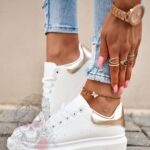 Buty sportowe Madam Upper X białe ze złotym