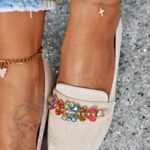 Mokasyny z kamieniami Madam Saco beżowe