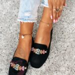 Mokasyny z kamieniami Madam Saco czarne