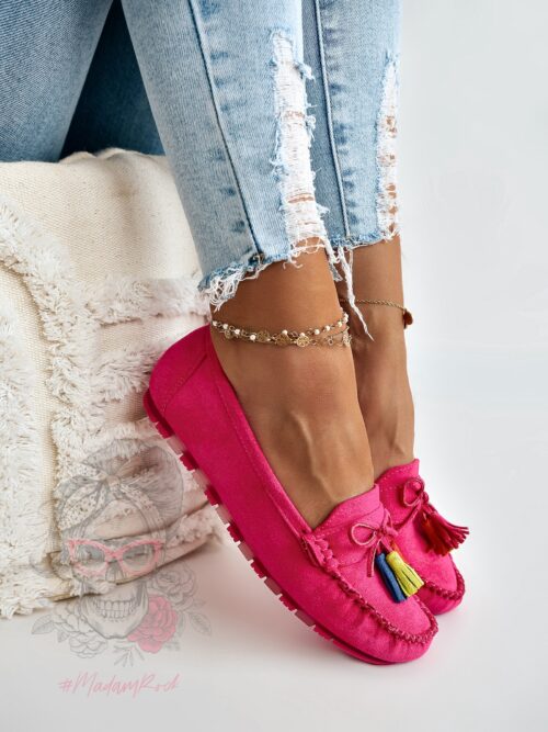 Mokasyny zamszowe Madam Layla fuksja