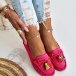 Mokasyny zamszowe Madam Layla fuksja