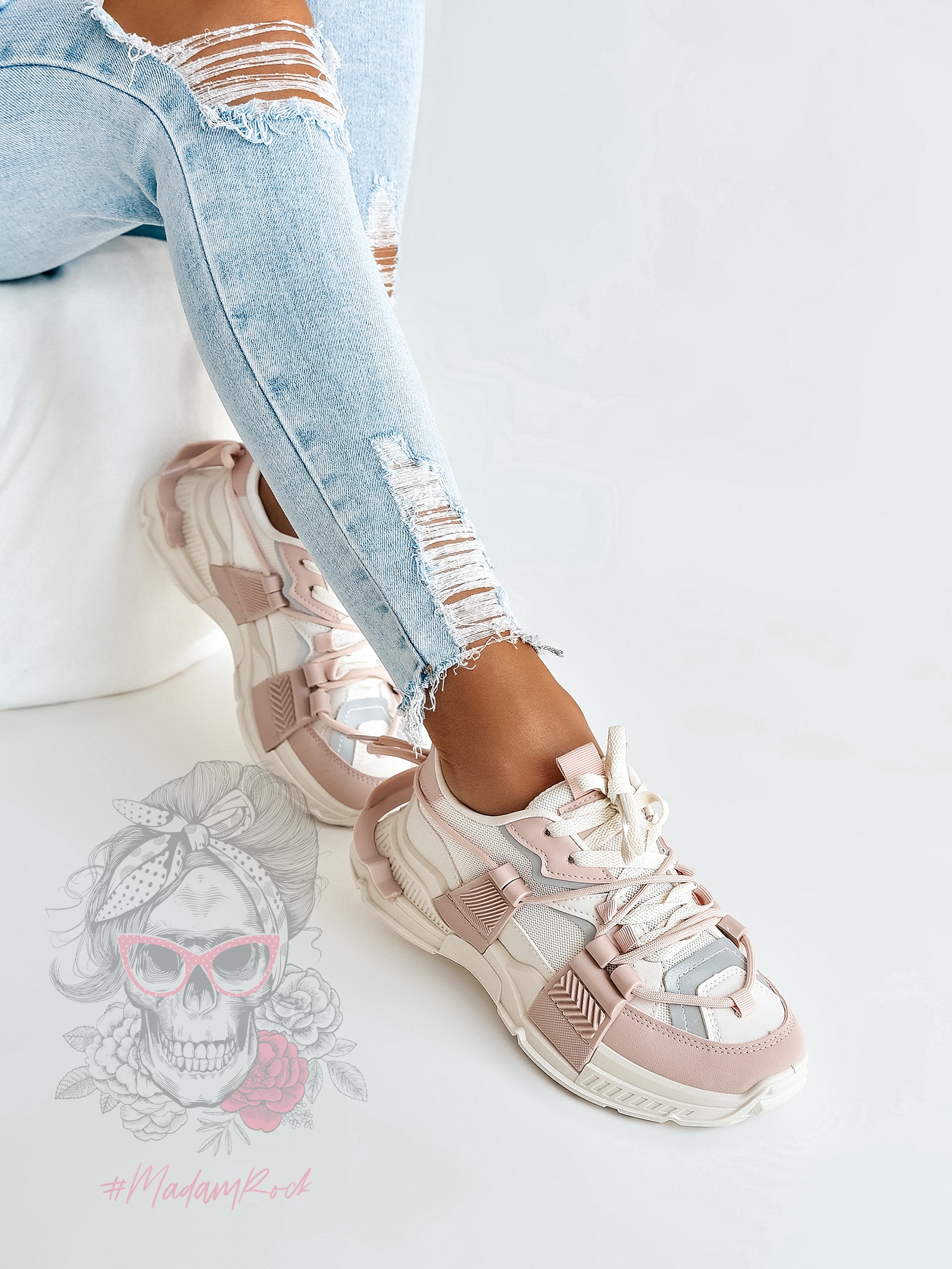 -WYPRZEDANE-Buty sportowe Madam FeelGood puder -WYPRZEDANE-Buty sportowe Madam FeelGood puder