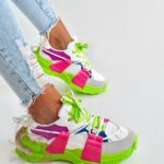 -WYPRZEDANE-Buty sportowe Madam FeelGood limonka