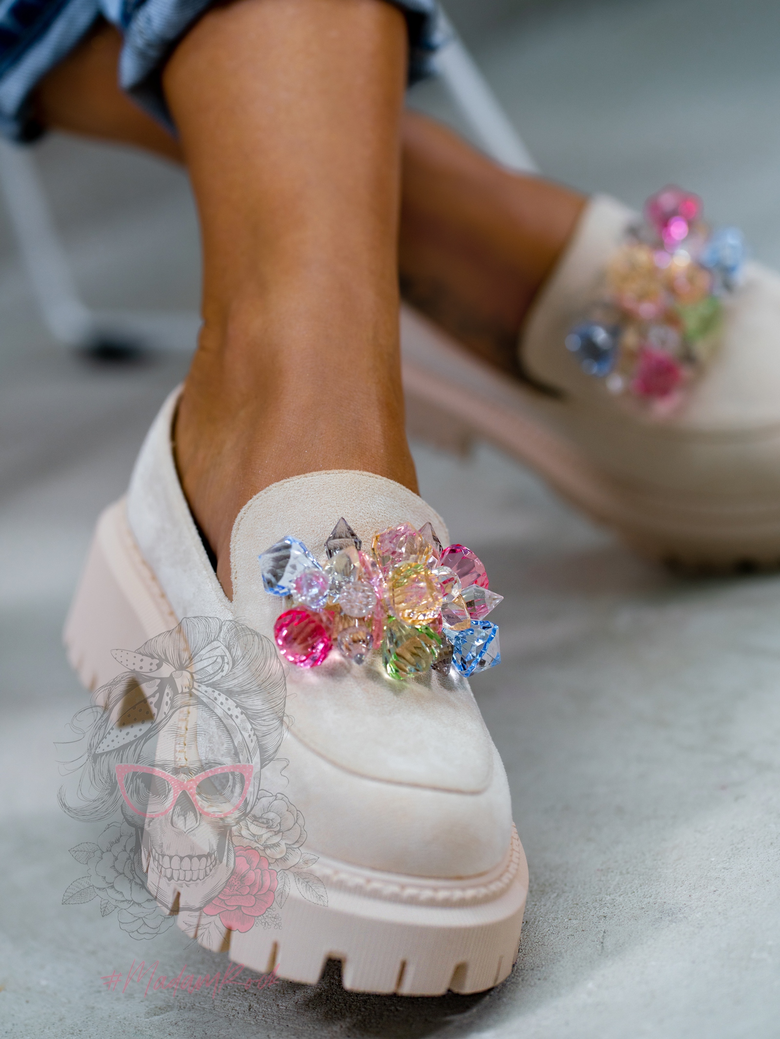 Mokasyny Madam Alecta beżowe