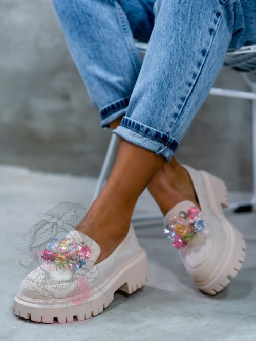 Mokasyny Madam Alecta beżowe