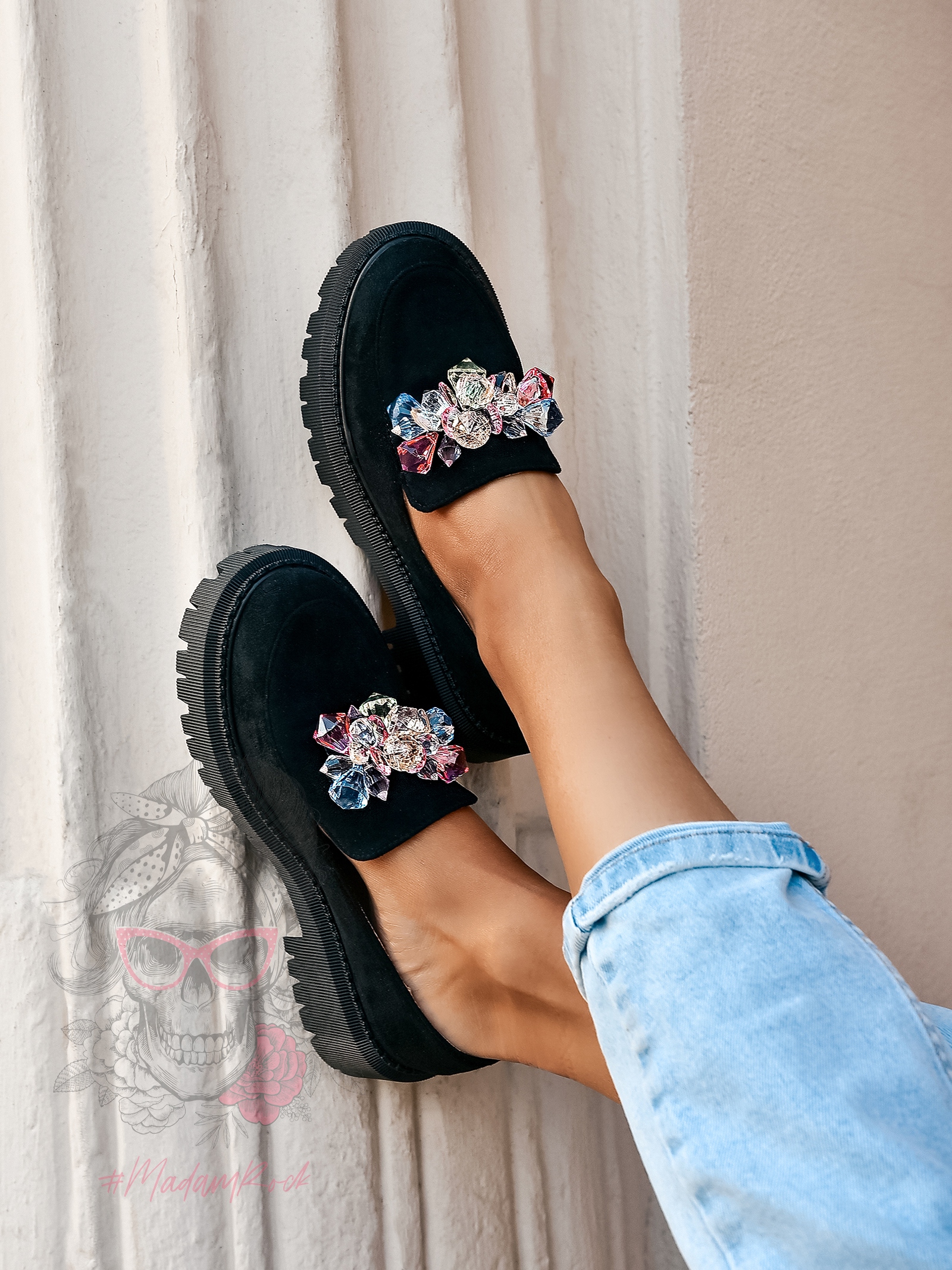 Mokasyny Madam Alecta czarne Mokasyny Madam Alecta czarne