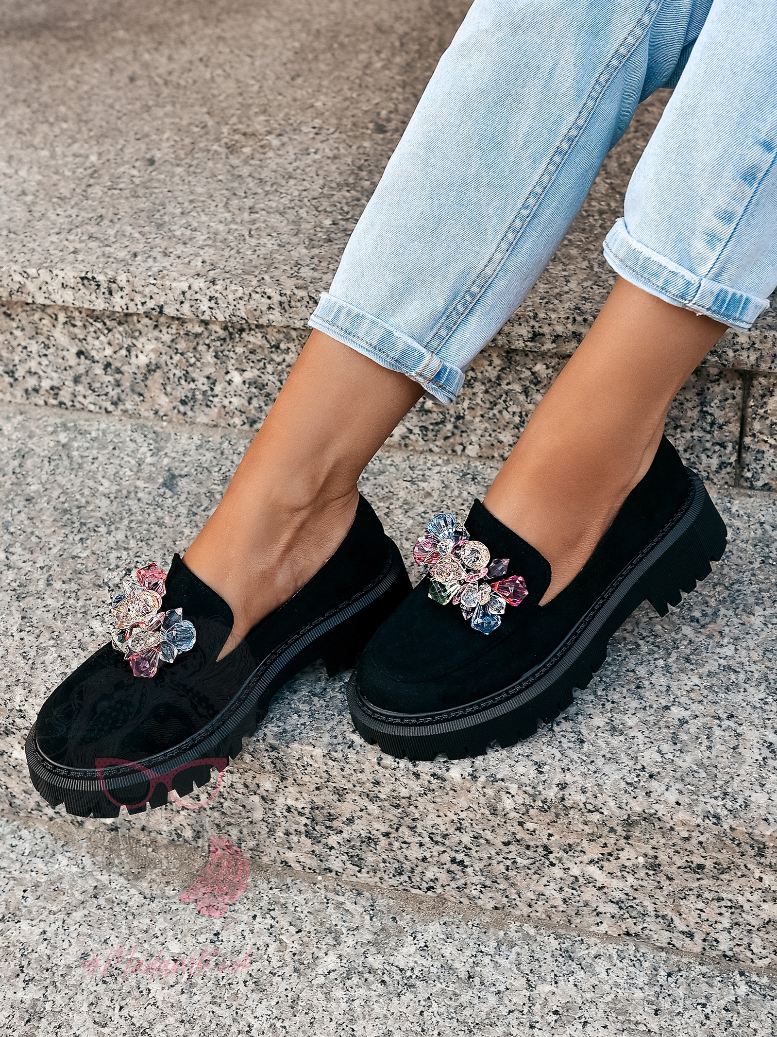 Mokasyny Madam Alecta czarne Mokasyny Madam Alecta czarne