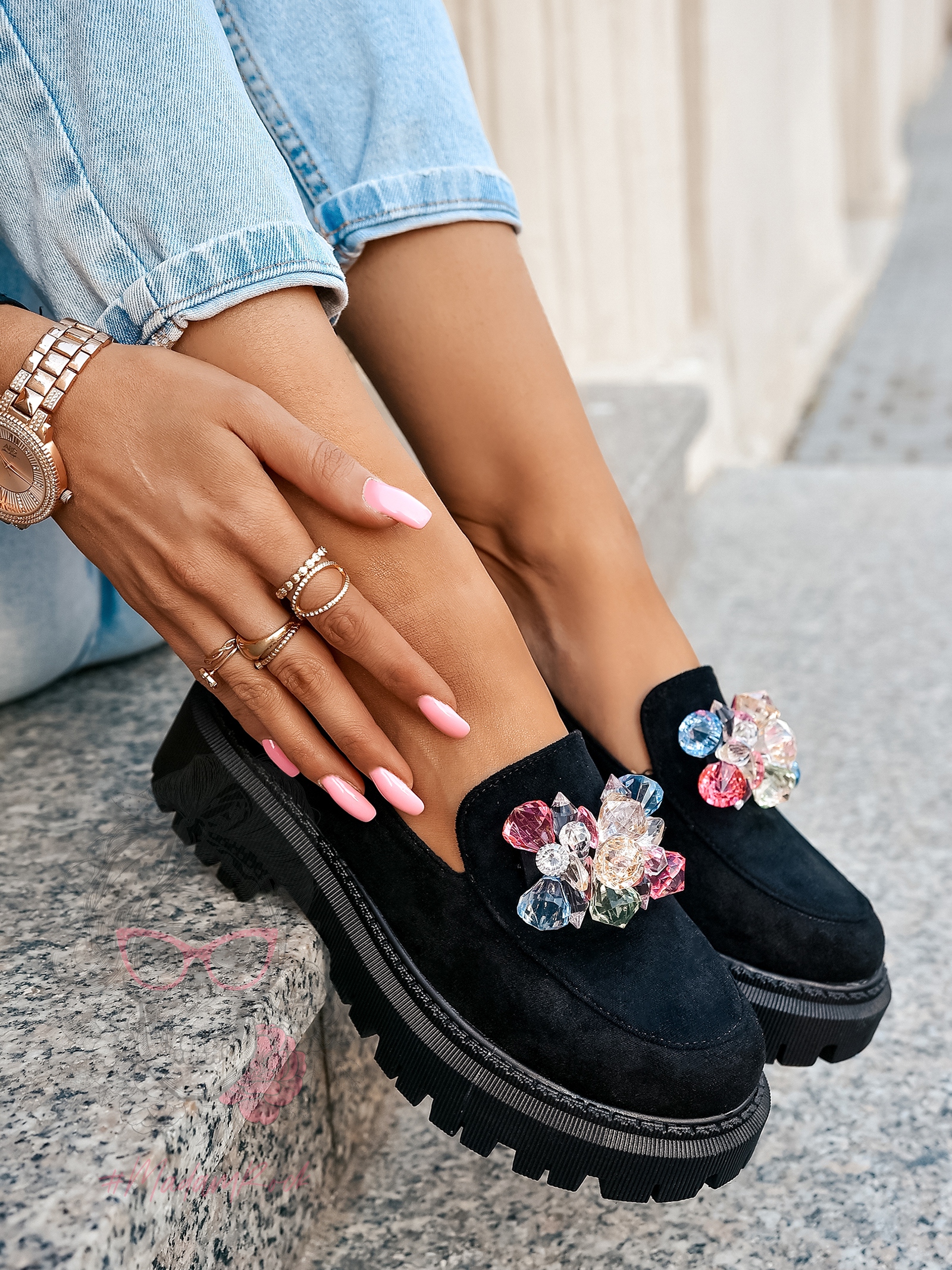 Mokasyny Madam Alecta czarne Mokasyny Madam Alecta czarne