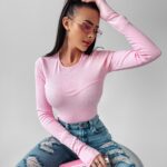 Bluzka BASIC Romantic Ola Voga różowa