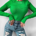 Bluzka BASIC Romantic Ola Voga zielona