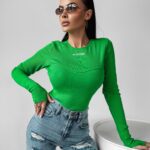 Bluzka BASIC Romantic Ola Voga zielona