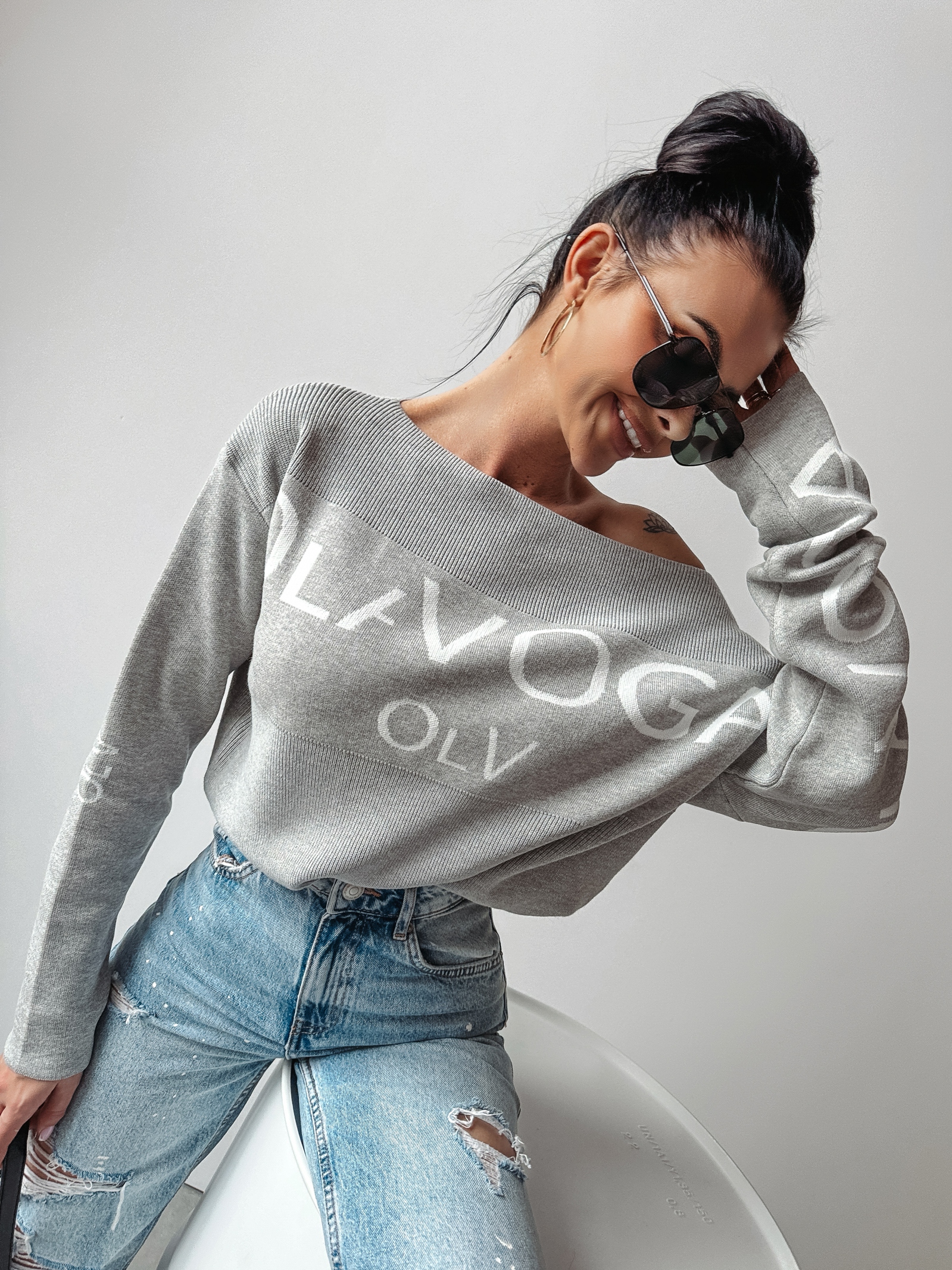 Sweter oversize Joanna Ola Voga j.melanż