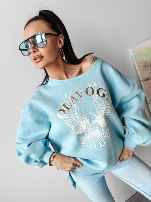 Bluza oversize Freedom Ola Voga błękitna