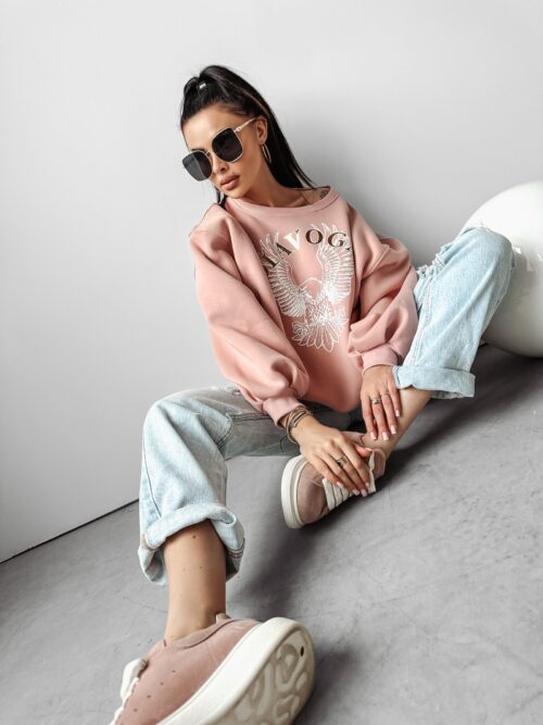 Bluza oversize Freedom Ola Voga pudrowy róż