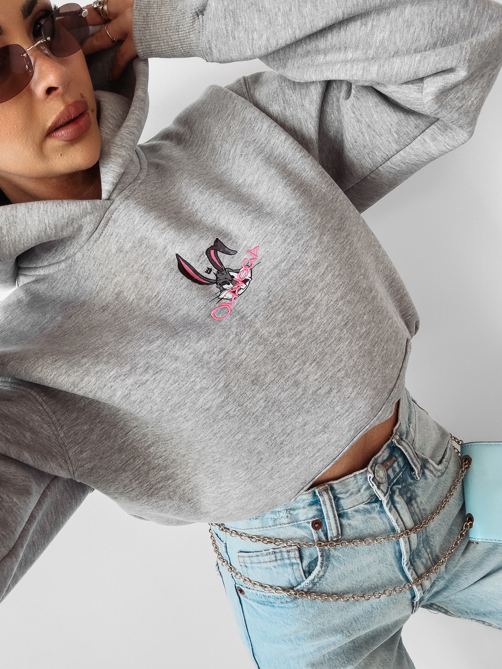 Bluza kangurka Blame Ola Voga szara Bluza kangurka Blame Ola Voga szara