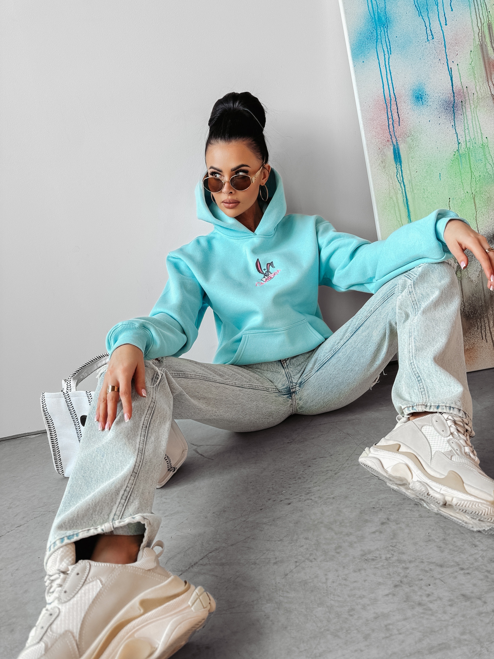 Bluza kangurka Blame Ola Voga błękitna