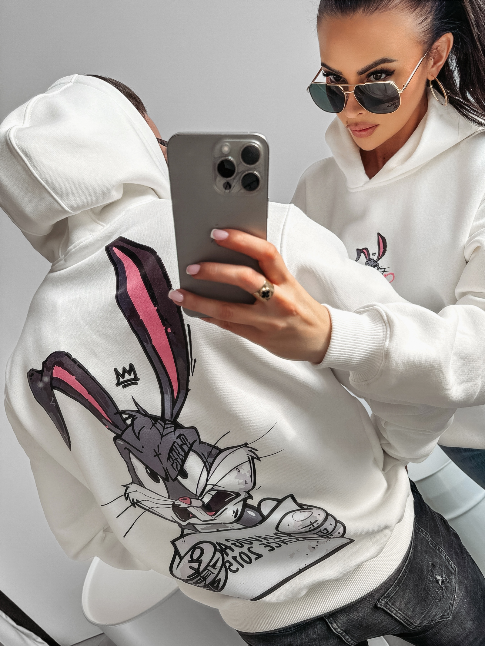 Bluza męska kangurka Blame Men Ola Voga ecru