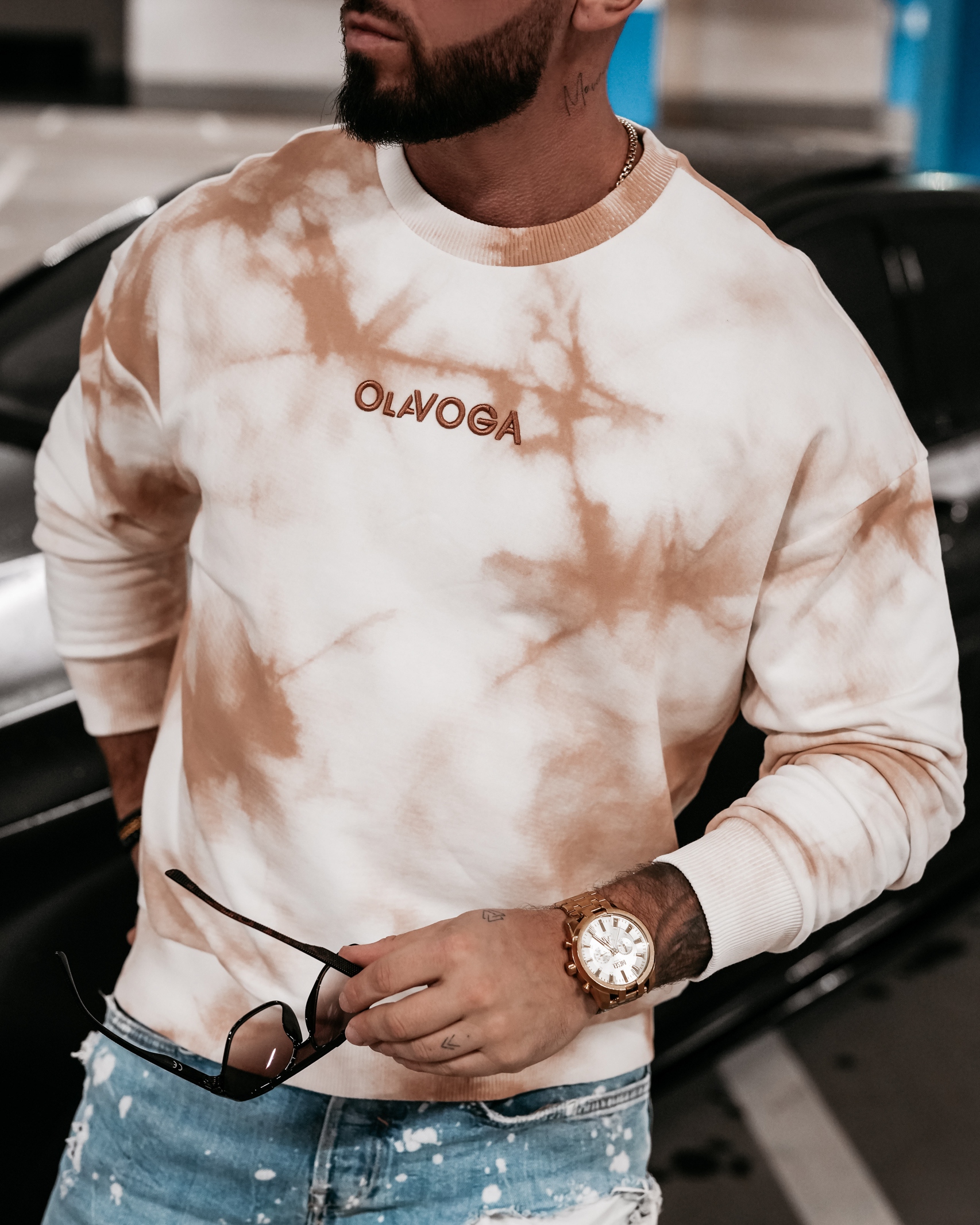 Bluza oversize UNISEX COLM OLAVOGA beżowa