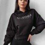 Bluza z kapturem Alivia Ola Voga czarna