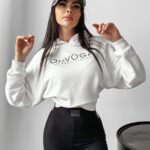 Bluza z kapturem Alivia Ola Voga ecru