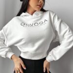 Bluza z kapturem Alivia Ola Voga ecru