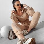 Komplet damski dresowy Prime Ola Voga beżowy