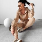 Komplet damski dresowy Prime Ola Voga beżowy