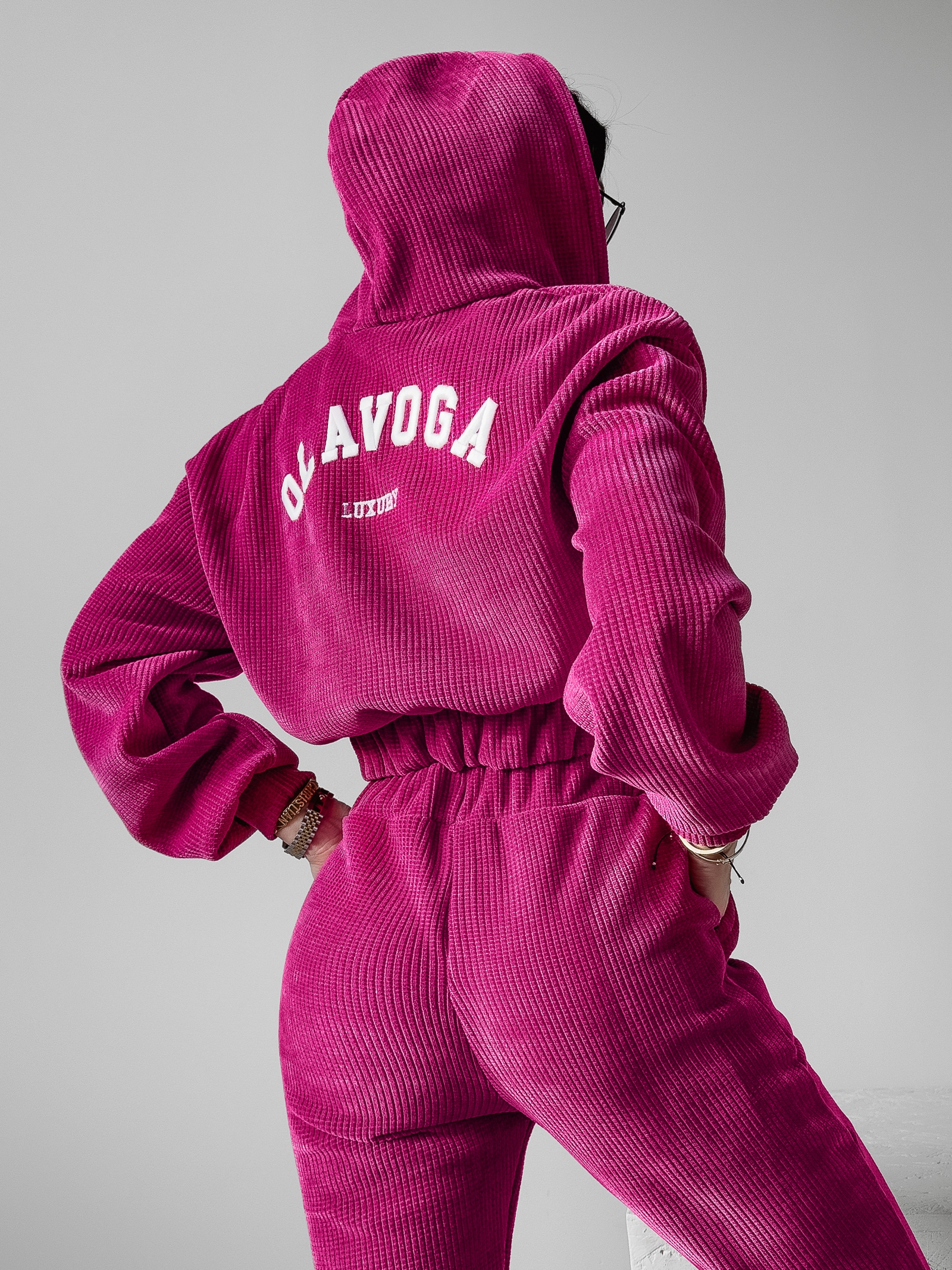 Komplet damski dresowy Prime Ola Voga amarantowy Komplet damski dresowy Prime Ola Voga amarantowy