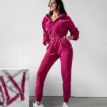 Komplet damski dresowy Prime Ola Voga amarantowy