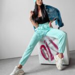 Spodnie sportowe buggy Nasty Ola Voga miętowe