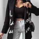 Marynarka logowana oversize Orega Ola Voga czarna