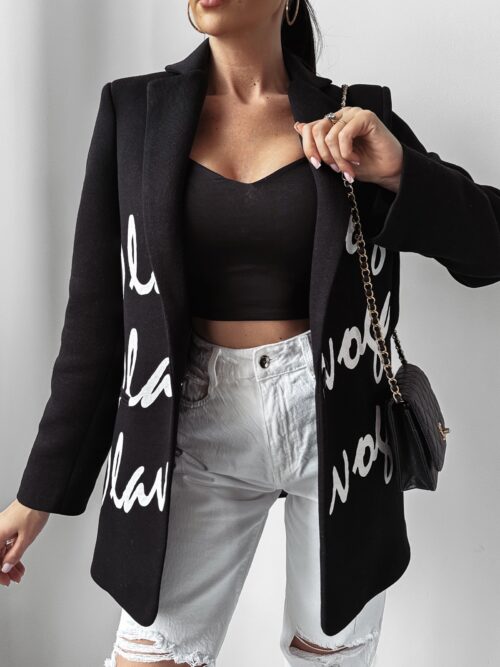 Marynarka logowana oversize Orega Ola Voga czarna