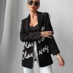 Marynarka logowana oversize Orega Ola Voga czarna