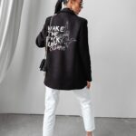 Marynarka logowana oversize Orega Ola Voga czarna