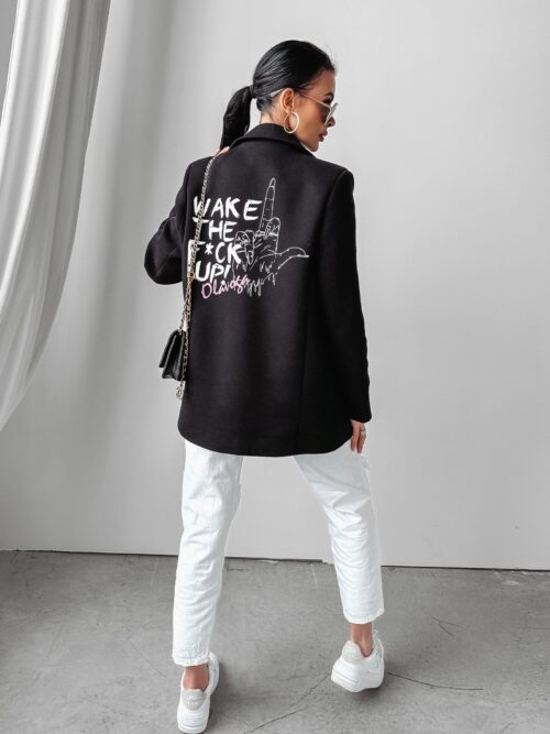 Marynarka logowana oversize Orega Ola Voga czarna