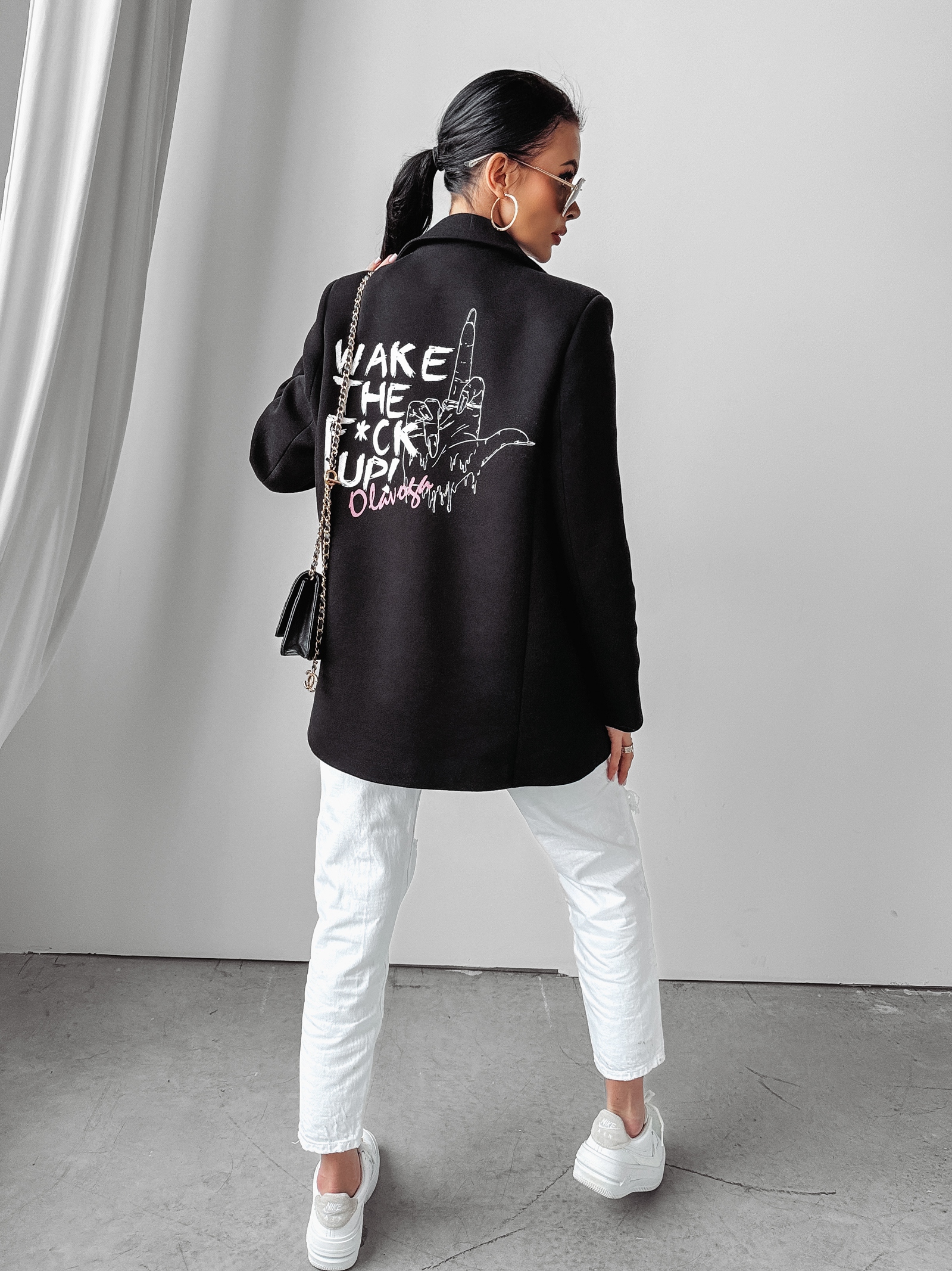 Marynarka logowana oversize Orega Ola Voga czarna