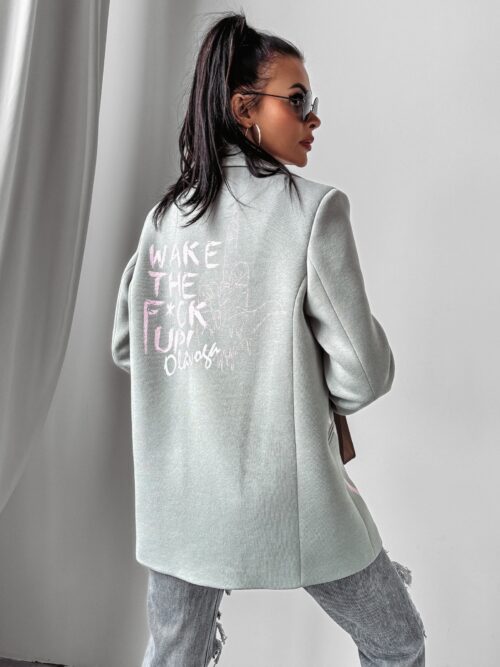 Marynarka logowana oversize Orega Ola Voga szara