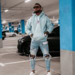 Bluza męska kangurka Blame Men Ola Voga błękitna