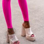 Klapki na platformie Madam Mediolan beżowe