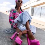 Sandały na platformie Madam Sukses różowe