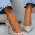 Czółenka plecione Madam Solin beżowe