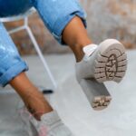 Mokasyny na słupku Madam Gombi beżowe