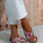 Klapki profilowane Madam Taho różowe